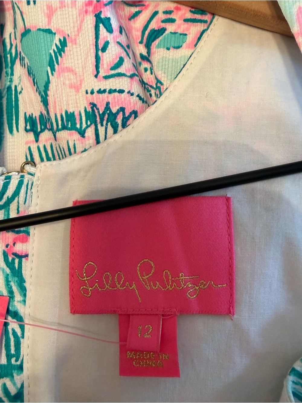 LILLY PULITZER Pink & Green Tropical Shift Dress | Sleeveless Resort Print - Picture 7 of 10